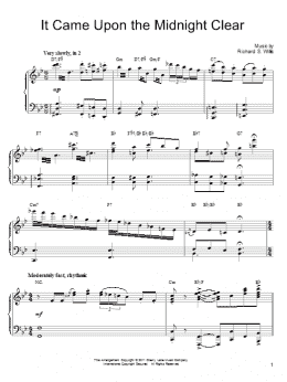 page one of It Came Upon A Midnight Clear [Gospel version] (Piano Solo)
