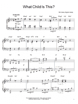 page one of What Child Is This? (Piano Solo)