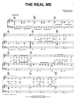 page one of The Real Me (Piano, Vocal & Guitar Chords (Right-Hand Melody))