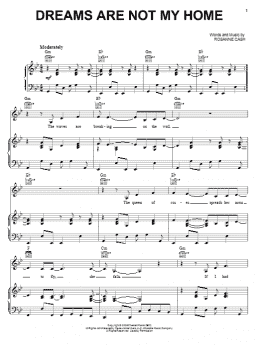 page one of Dreams Are Not My Home (Piano, Vocal & Guitar Chords (Right-Hand Melody))