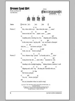 page one of Brown Eyed Girl (Guitar Chords/Lyrics)