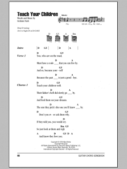 page one of Teach Your Children (Guitar Chords/Lyrics)