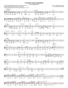 page one of The Music And The Mirror (Lead Sheet / Fake Book)