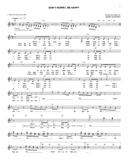 page one of Don't Worry, Be Happy (Lead Sheet / Fake Book)