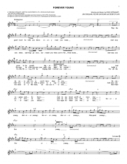 page one of Forever Young (Lead Sheet / Fake Book)