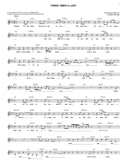 page one of Three Times A Lady (Lead Sheet / Fake Book)