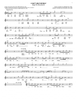 page one of I Can't Help Myself (Sugar Pie, Honey Bunch) (Lead Sheet / Fake Book)