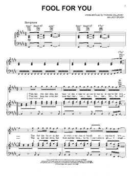 page one of Fool For You (Piano, Vocal & Guitar Chords (Right-Hand Melody))