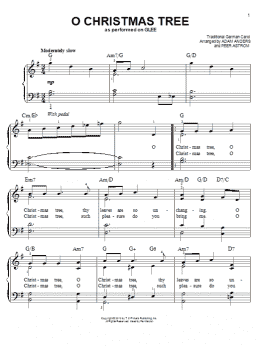 page one of O Christmas Tree (Easy Piano)