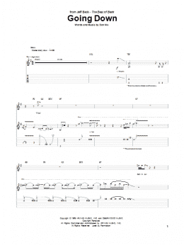 page one of Going Down (Guitar Tab)