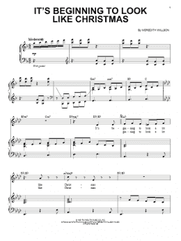 page one of It's Beginning To Look Like Christmas (Piano & Vocal)