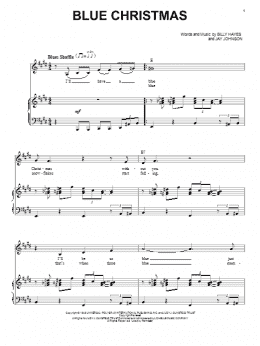 page one of Blue Christmas (Piano & Vocal)