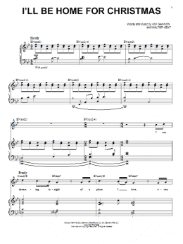 page one of I'll Be Home For Christmas (Piano & Vocal)