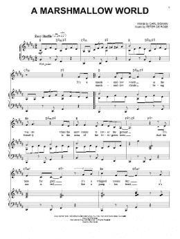 page one of A Marshmallow World (Piano & Vocal)