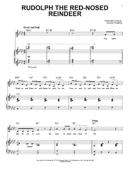 page one of Rudolph The Red-Nosed Reindeer (Piano & Vocal)