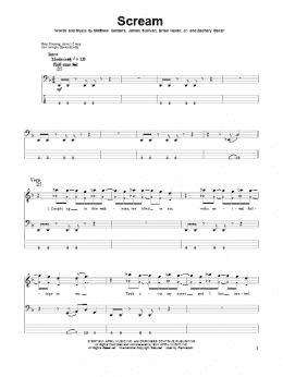 page one of Scream (Bass Guitar Tab)