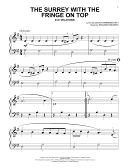 page one of The Surrey With The Fringe On Top (from Oklahoma!) (Beginning Piano Solo)