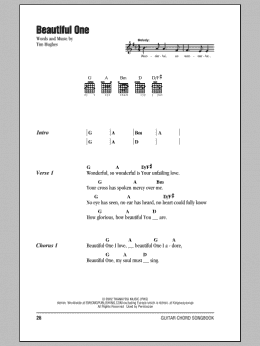 page one of Beautiful One (Guitar Chords/Lyrics)