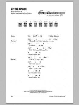 page one of At The Cross (Guitar Chords/Lyrics)