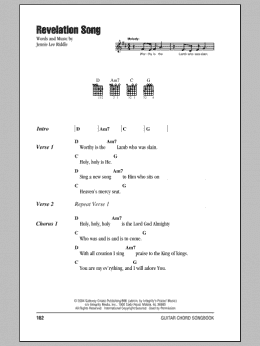 page one of Revelation Song (Guitar Chords/Lyrics)