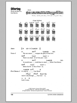 page one of Offering (Guitar Chords/Lyrics)