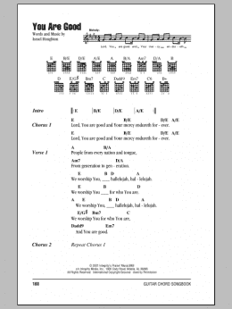 page one of You Are Good (Guitar Chords/Lyrics)