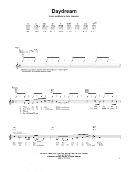 page one of Daydream (Easy Guitar)