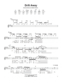 page one of Drift Away (Easy Guitar)