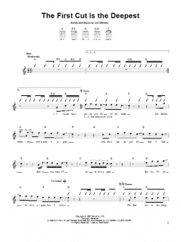 page one of The First Cut Is The Deepest (Easy Guitar)