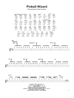 page one of Pinball Wizard (Easy Guitar)