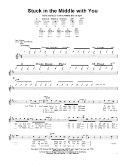 page one of Stuck In The Middle With You (Easy Guitar)