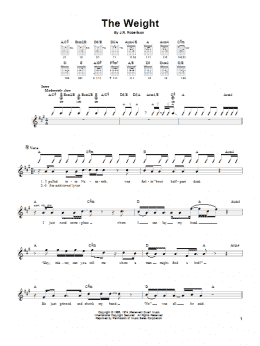 page one of The Weight (Easy Guitar)