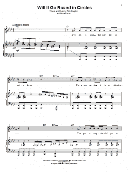 page one of Will It Go Round In Circles (Piano & Vocal)