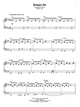 page one of Dream On (Piano & Vocal)