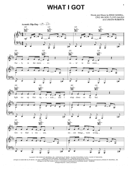 page one of What I Got (Piano, Vocal & Guitar Chords (Right-Hand Melody))