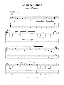 page one of Chinese Dance (Tea) (from The Nutcracker) (Solo Guitar)