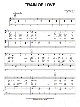 page one of Train Of Love (Piano, Vocal & Guitar Chords (Right-Hand Melody))