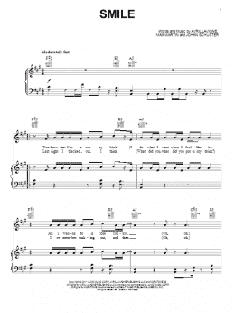 page one of Smile (Piano, Vocal & Guitar Chords (Right-Hand Melody))