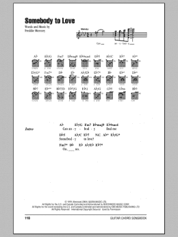 page one of Somebody To Love (Guitar Chords/Lyrics)