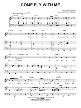 page one of Come Fly With Me (Piano & Vocal)