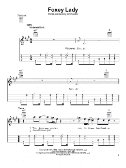 page one of Foxey Lady (Ukulele)