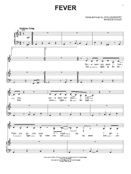 page one of Fever (Piano & Vocal)