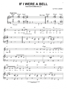 page one of If I Were A Bell (Piano & Vocal)