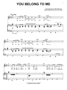 page one of You Belong To Me (Piano & Vocal)