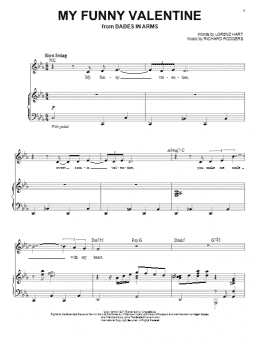 page one of My Funny Valentine (Piano & Vocal)