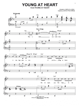 page one of Young At Heart (Piano & Vocal)