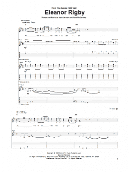 page one of Eleanor Rigby (Guitar Tab)