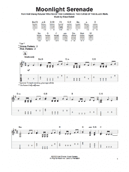 page one of Moonlight Serenade (Easy Guitar Tab)