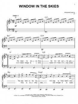 page one of Window In The Skies (Easy Piano)