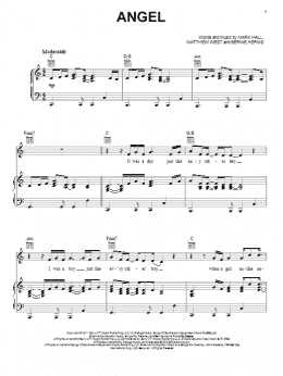 page one of Angel (Piano, Vocal & Guitar Chords (Right-Hand Melody))